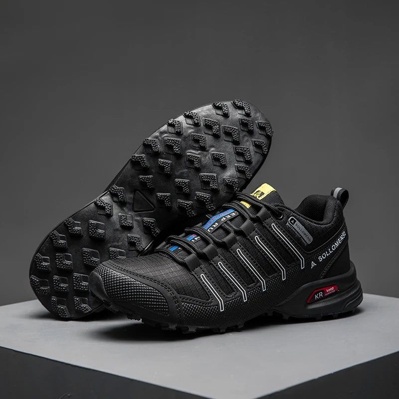Men Shoes Men Casual Sports Shoes Outdoor Leather Hiking Travel Shoes Four Seasons Lightweight Breathable Mesh Walking Shoes