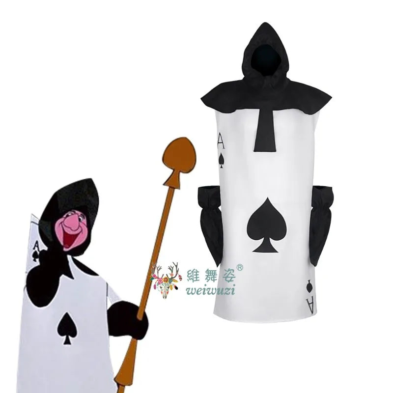 Halloween Costume Tale Playing Cards Cosplay Costume Funny Festival Interesting Stage Perfermance Fancy Clothing Carnival Happy