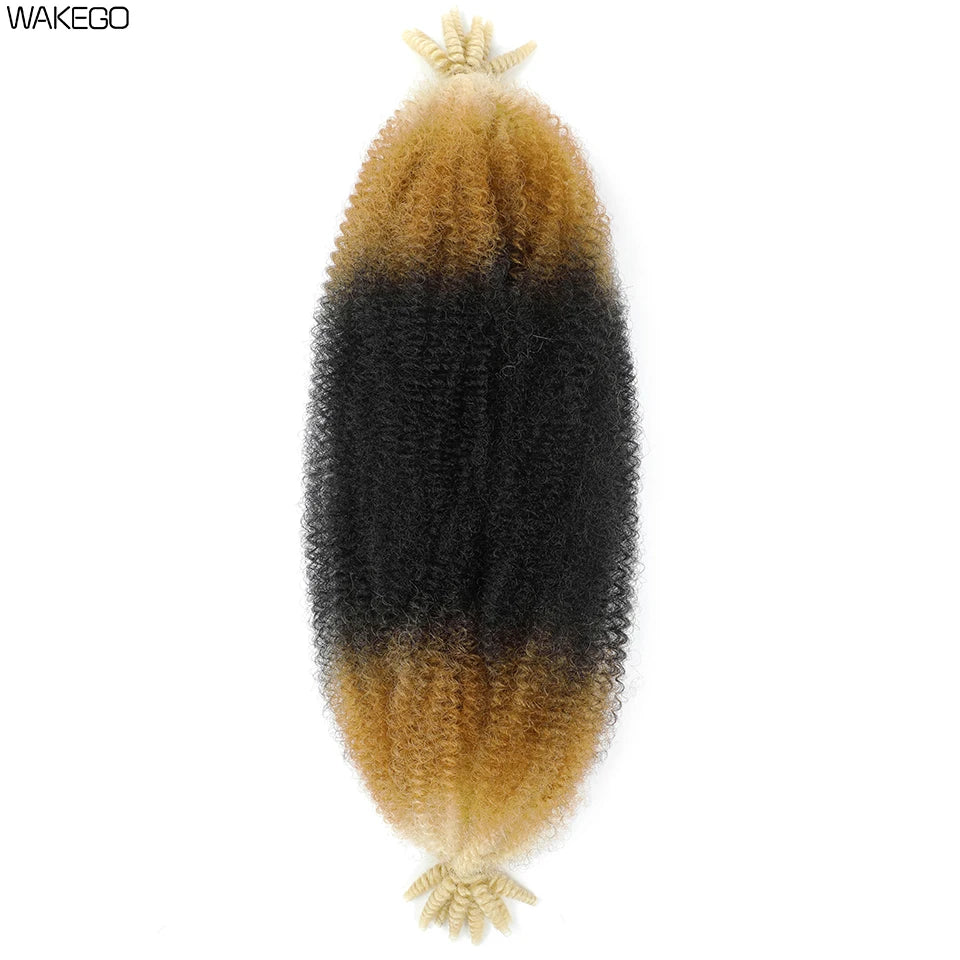 Marley Twist Braiding Hair Ginger Burgundy Ombre Brown Black Springy Afro Twist Hair PreFluffed Spring Twist Kinky Braiding Hair