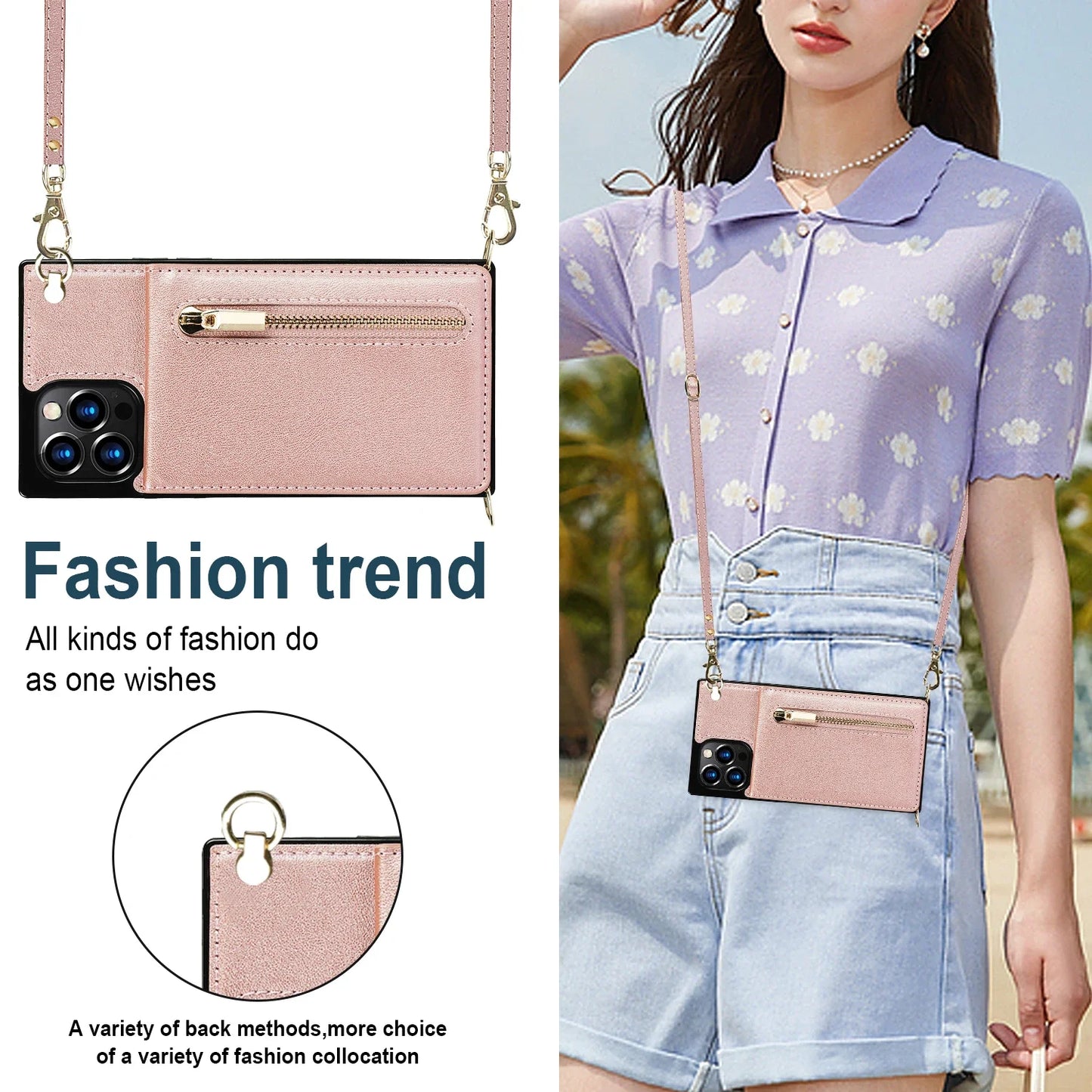 Crossbody Wallet for Huawei Mate 40 Pro 30 20 Lite P40 P30 Pro Plus Case with Card Holder Lanyard Strap Leather ZYXKZJLL