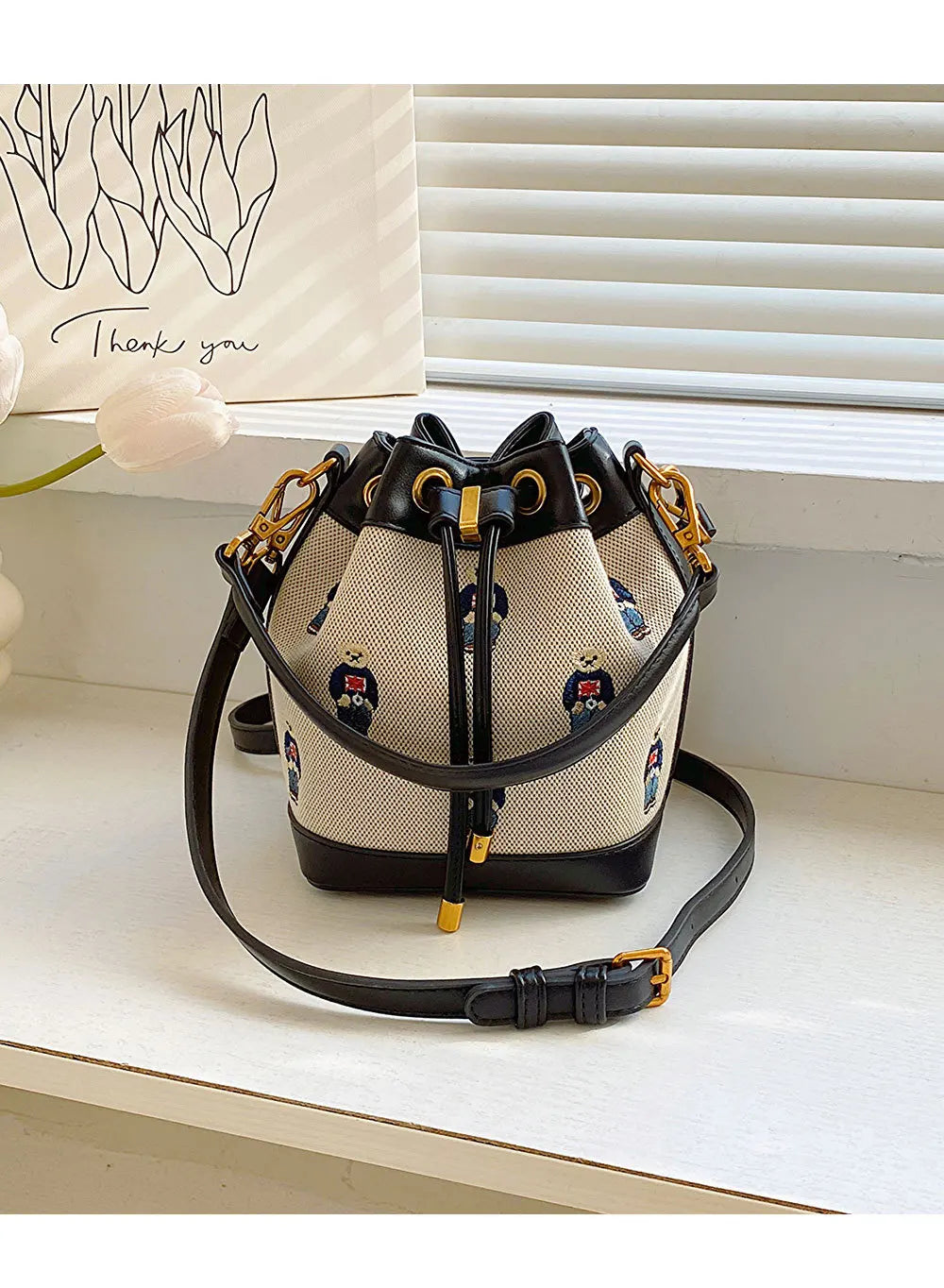 2026 Women's Large Capacity Crossbody Bag Fashion Spring Shoulder Bag Cartoon Bucket Bag Handheld Women's Bag Bags for Woman