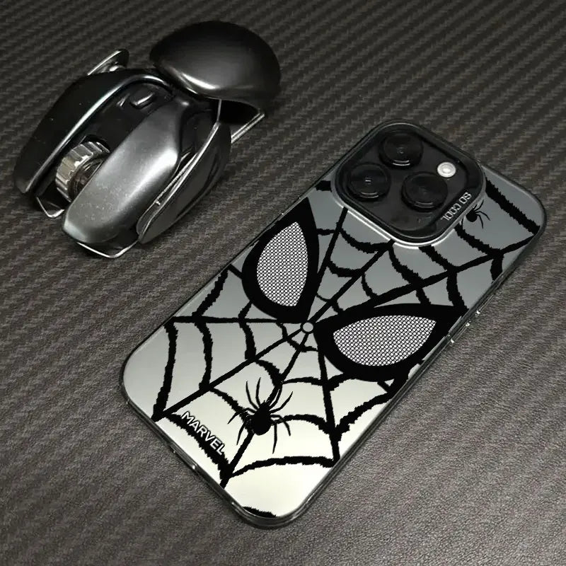 Fashion MarvelS Spider-manS Eye Phone Case For iPhone 17 17e 16e 16 15 14 13 12 11 mini Pro Max X Air Plus Anti Fall Matte Cover