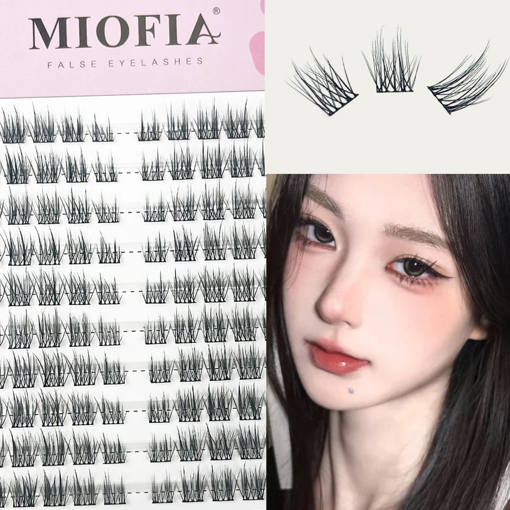 90 Bundles Mink Individual Cluster Lashes 3D Natural Russian Manga Eyelash Extensions DIY Makeup Tool for Women