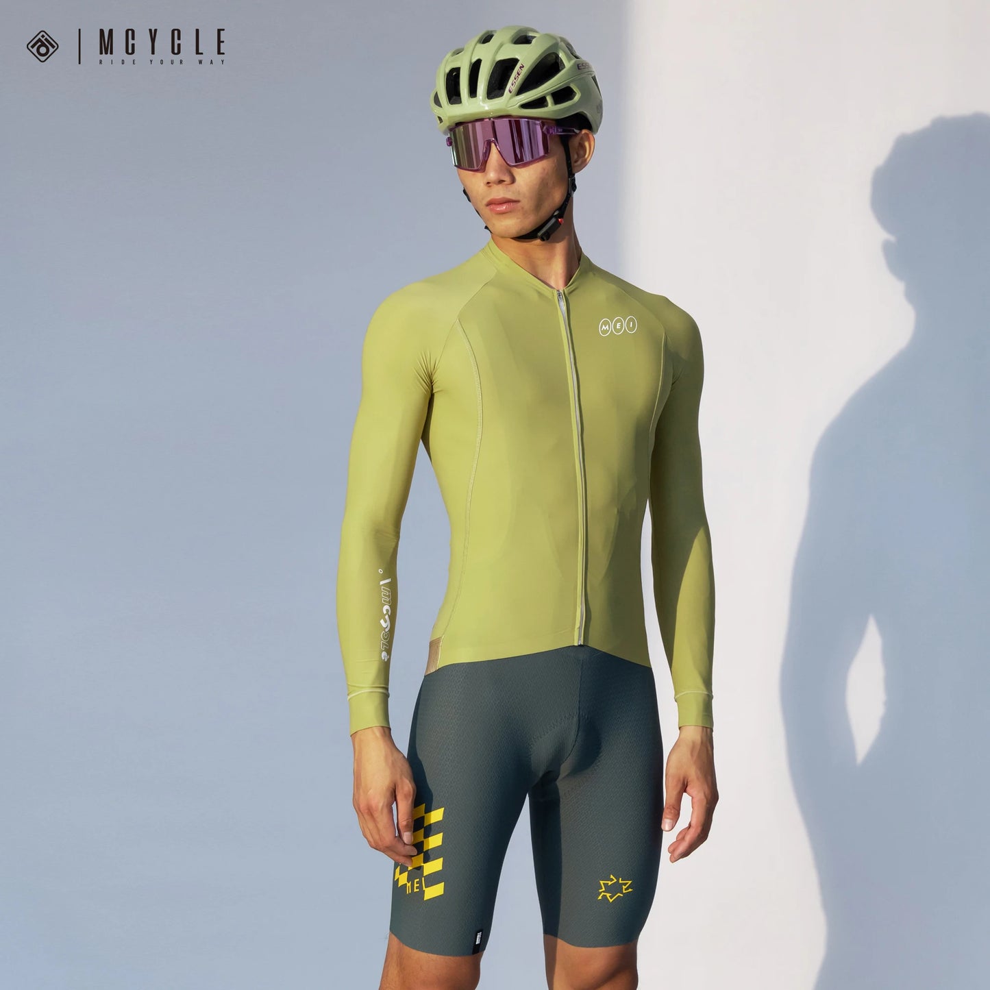 Mcycle New Arrival Men Cycling Jersey Comfortable Quick Dry Bicycle Bike Shirt Top Breathable Long Sleeves Sportswear
