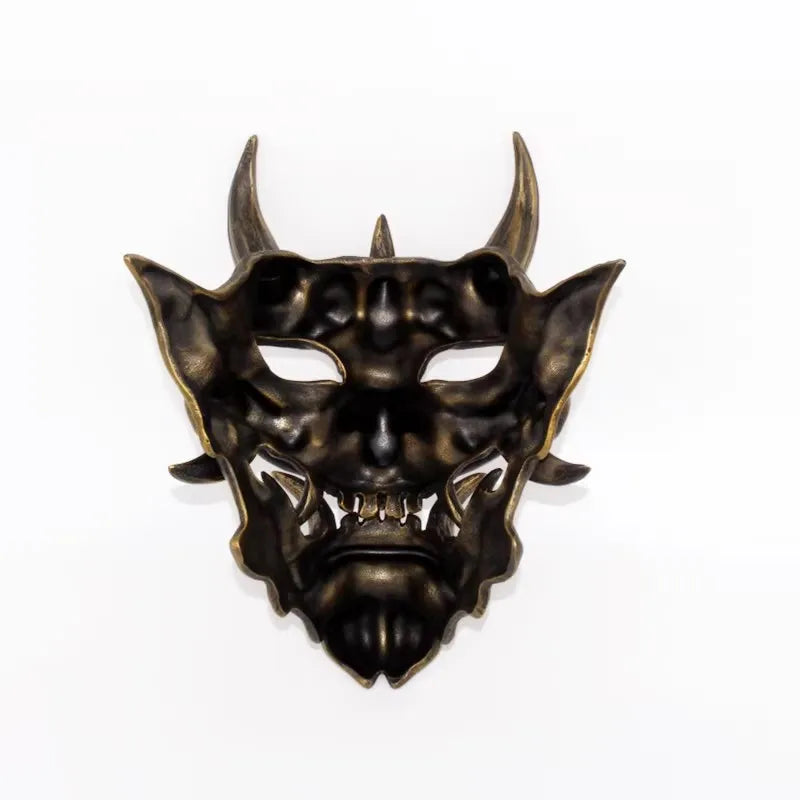 Halloween Prajna Resin Mask Horrible Realistic Costumes Ghost Full Face Cover Masquerade Masks Hanging Dress Up Festival Props