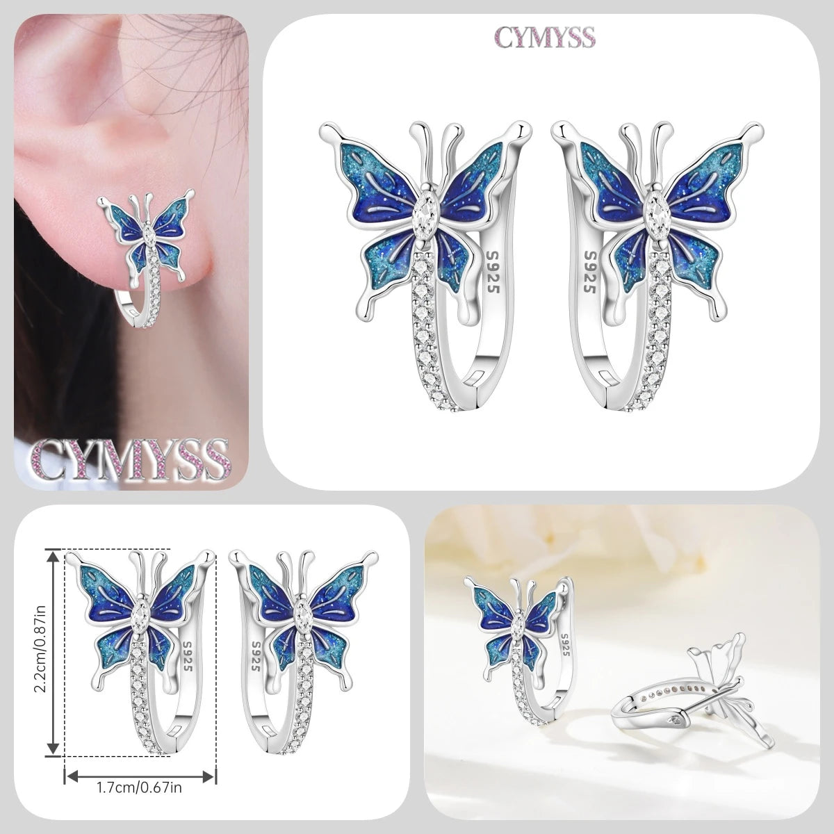 925 Sterling Silver Needle Iris Flower Hoop Earrings for Women Original Elegant Versatile Jewelry Birthday Party Fine Gift 2026