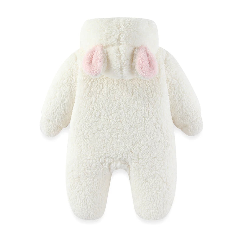 LILIGIRL Winter Newborn Baby Jumpsuit Thicken Baby Girls Romper Cotton Warm Infant Bodysuit Soft  Snow Wear Jacket 0-12 Months