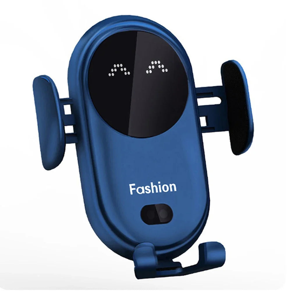 S11 Fashion Qi Fast Wireless Charger Car Phone Holder Smart Infrared Sensor Air Vent Mount Automatic Clamping Mobile Phone Stand