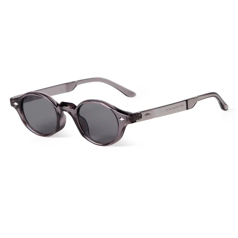 Retro Small Oval Sunglasses Women Brand Design Rivet Blue Tortoise Shell Sun Glasses Outdoor Men Shades Female UV Oculos De Sol