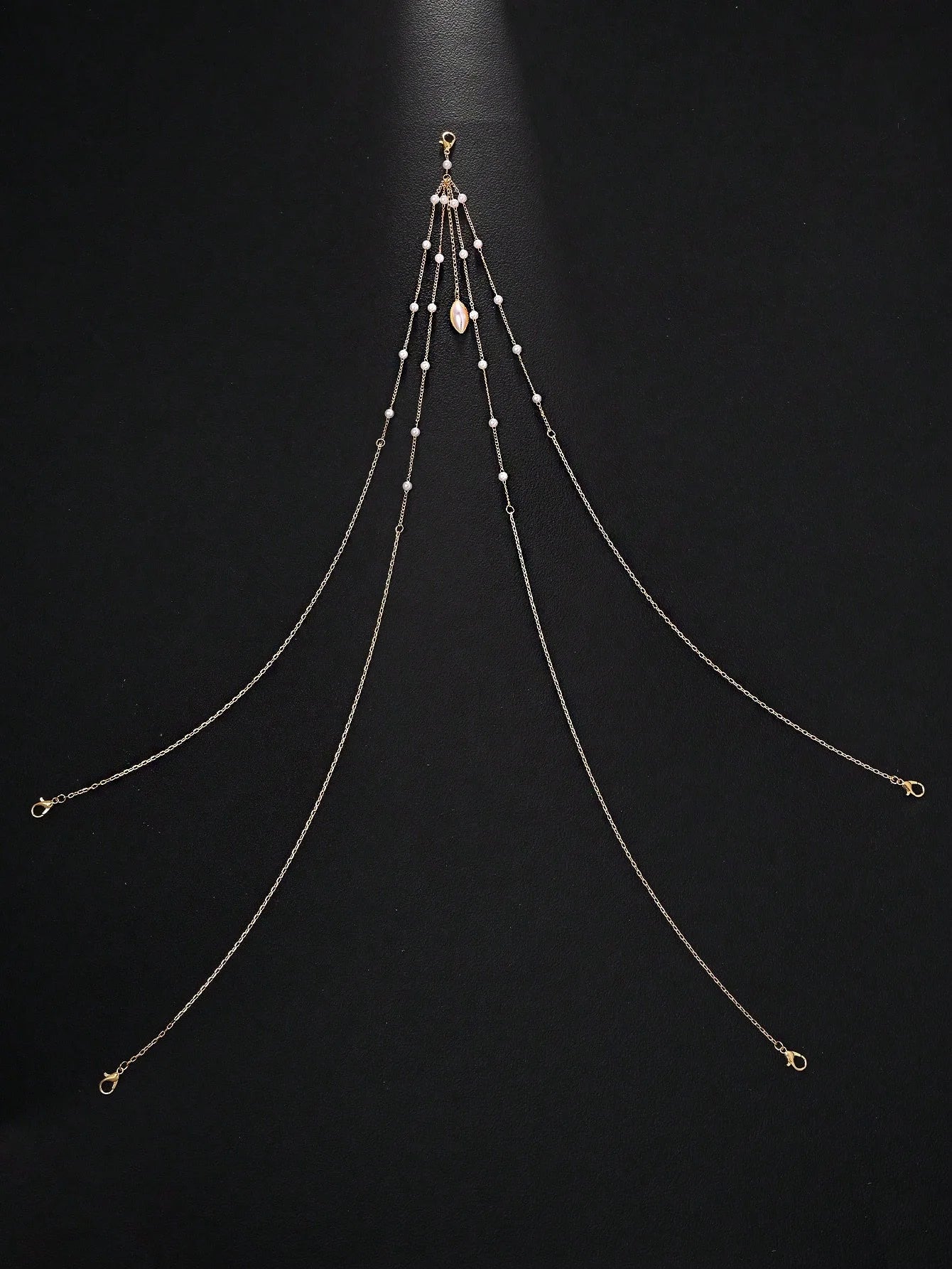 A sexy fashion bikini underwear decoration body chain imitation pearl thin chain waist chain female nightclub party jewelry