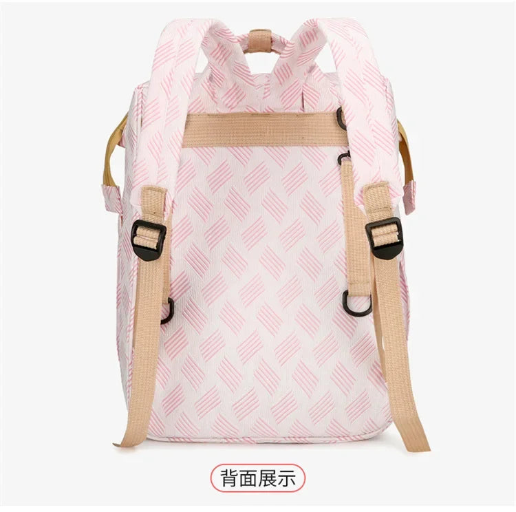 Baby Diaper Bag with Stroller Hooks Portable Baby Crib Diaper Changing Pad Baby Carrier Bag for Activity Mom Backpack 30*20*40cm