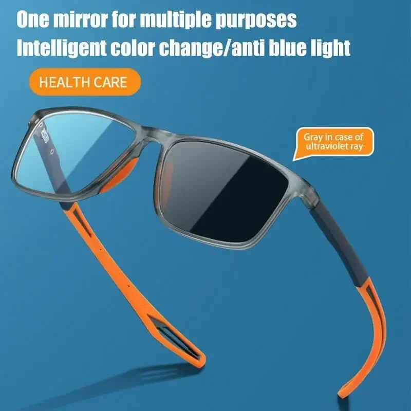 Photochromic TR90 Anti-blue Light Multifocal Reading Glasses New Progressive Near Far Eyewear Men Women Sports Eyeglasses