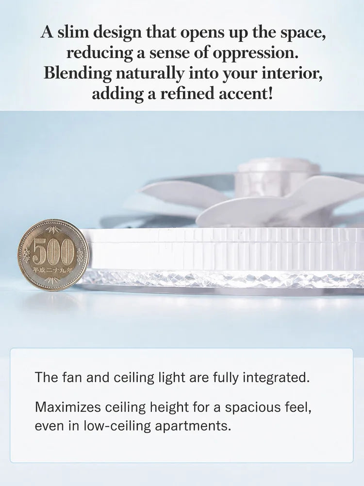 Led Fan Light Smart Remote Control Ceiling Fan With Light E27 For Living Room Converter Base Dimmable 4 Adjustable Wind Speed