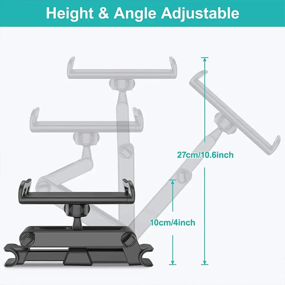 Universal Telescopic Mobile Phone Stand 360 Degree Rotation Tablet Holder Car Back Seat Headrest Bracket For iPad iPhone Huawei