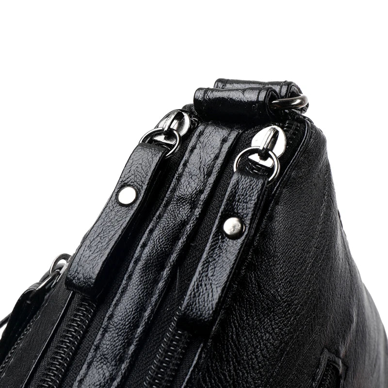 Luxury Soft Leather Women Messenger Shoulder Handbags and Purses Flowers Multi-pocket Crossbody Mommy Bag Ladies Sac 2022 New