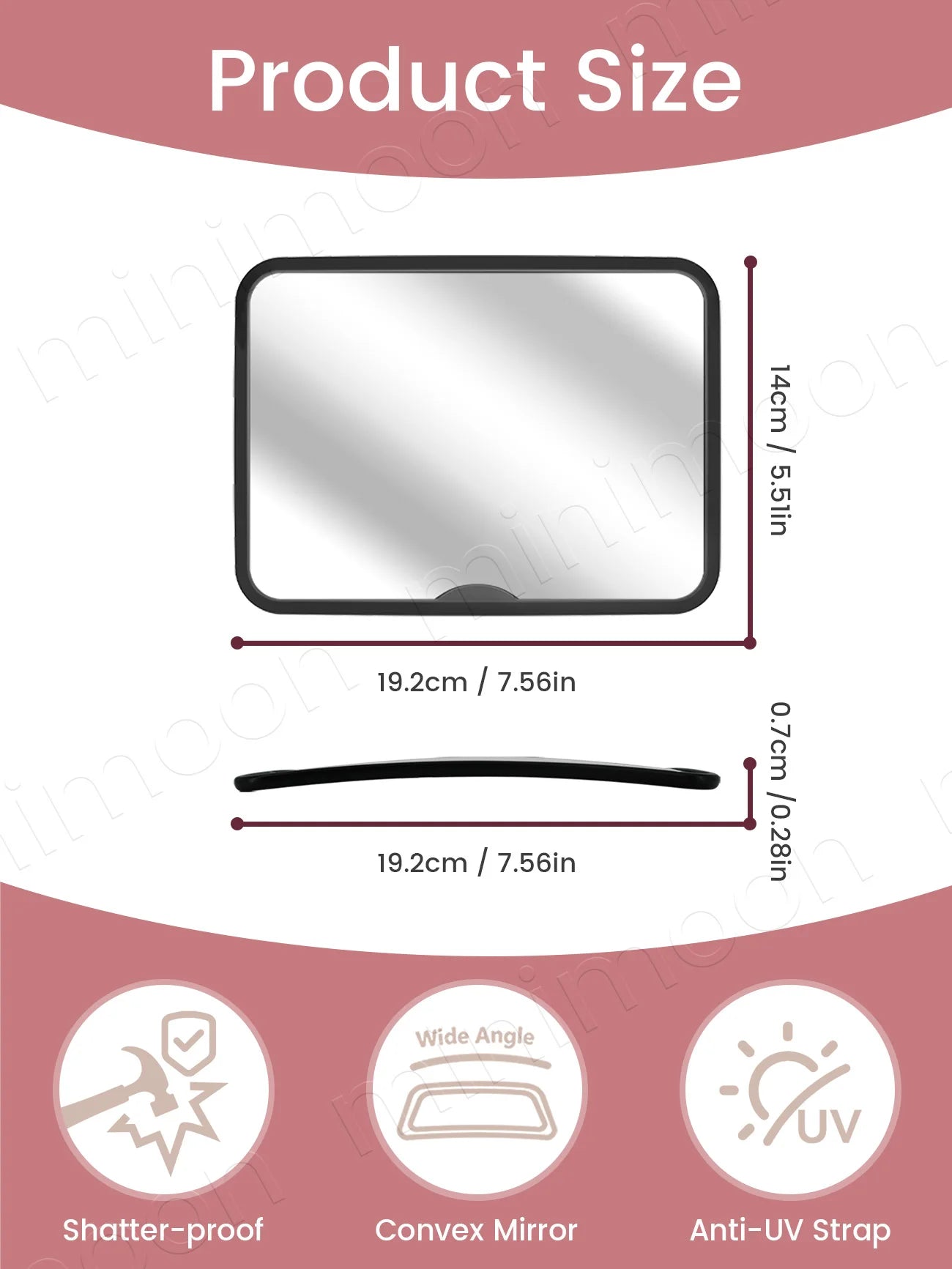 New Style Wide-Angle Baby Car Mirror, Square Rear Seat Safety Monitor for Baby & Child