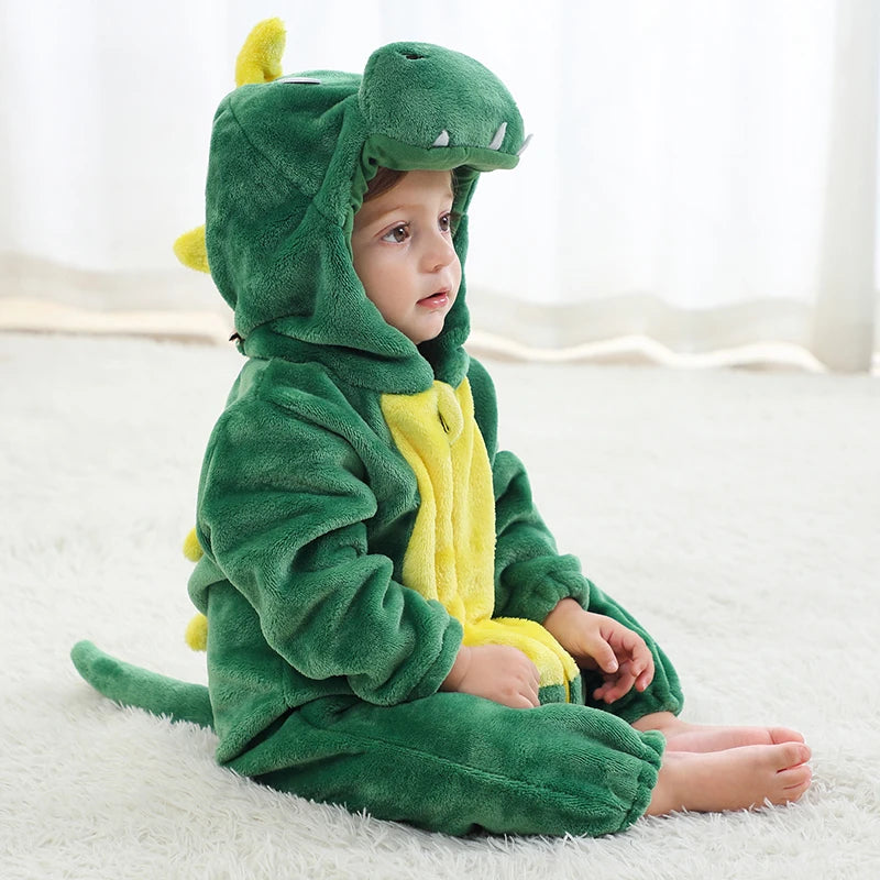 Newborn Baby Deer Animal Cartoon Romper Clothes Girls Pajamas Long Sleeve Hooded Onesies Infant Boys Costumes For Christmas
