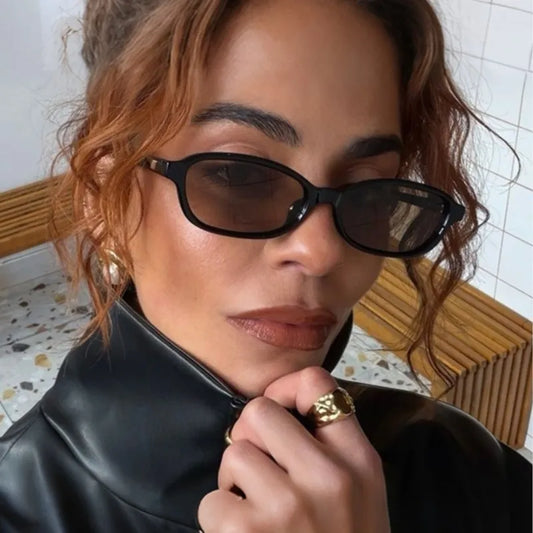 Retro Rectangle Sunglasses Women Men Fashion Small Frame Sun Glasses Classic Shades UV400 Protection Eyewear for Female Male