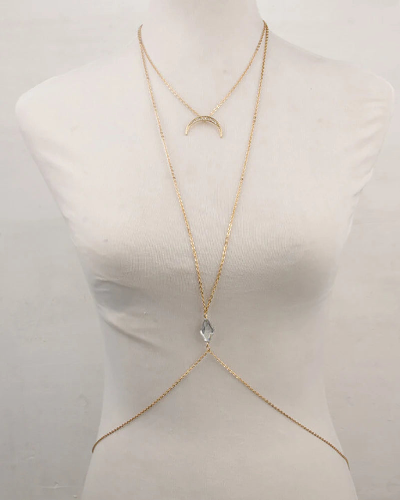 1pcs Jewelry Bust Chain Bikini Belly Chain Female Waist Chain Beach Body Chain Choker Necklace Jewelry For Women