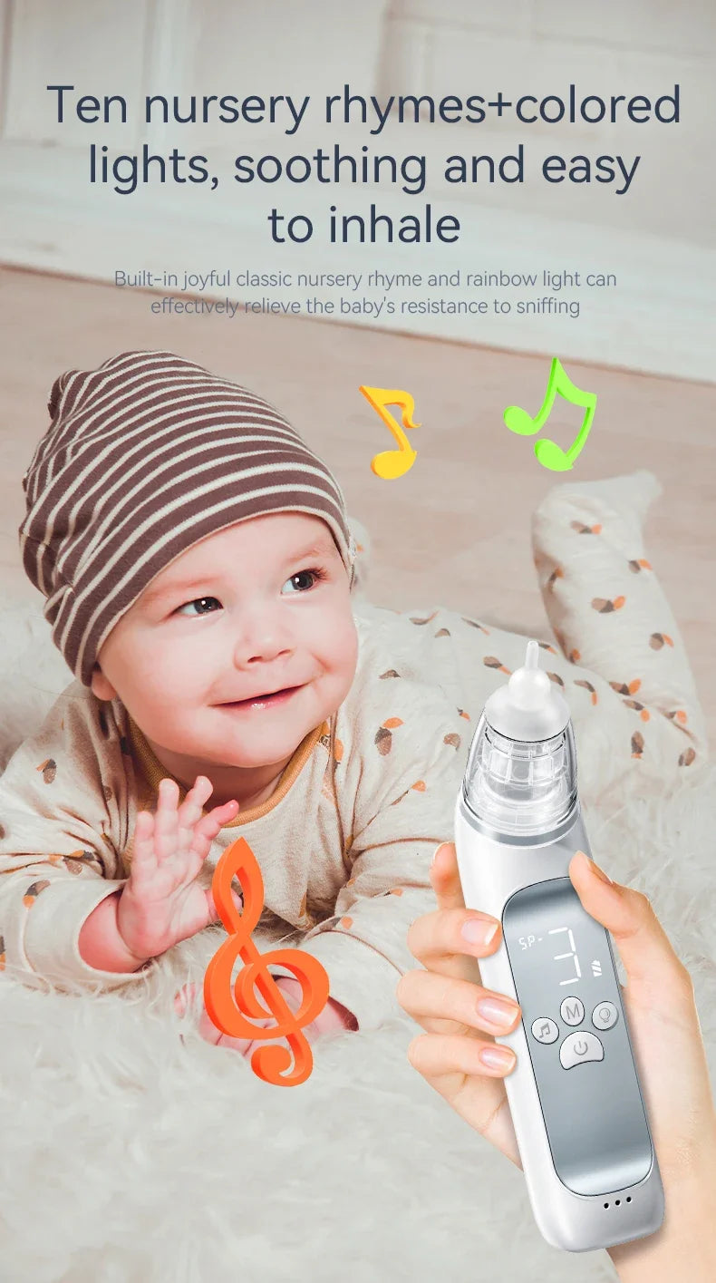 Electric Nasal Aspirator for Babies and Infants Gentle Snot Booger Cleaner Nasal Suction Machine for Congestion Relief Baby Care