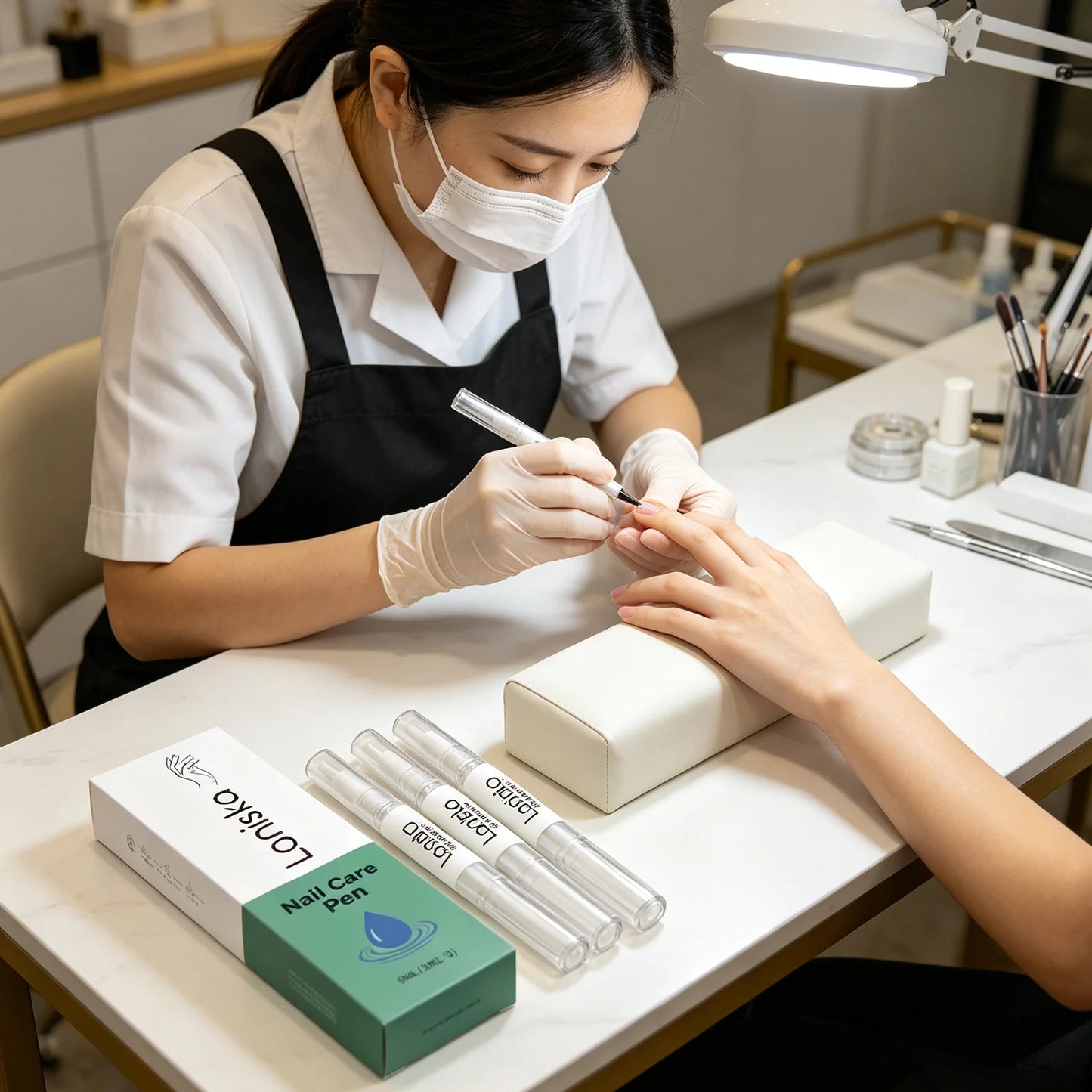 Laniska Nail Care Pen Cracked Nail Repair Cuticle Nail Strengthener and Growth Non-greasy Tea Tree Oil Nourishing Nail Oil Pen