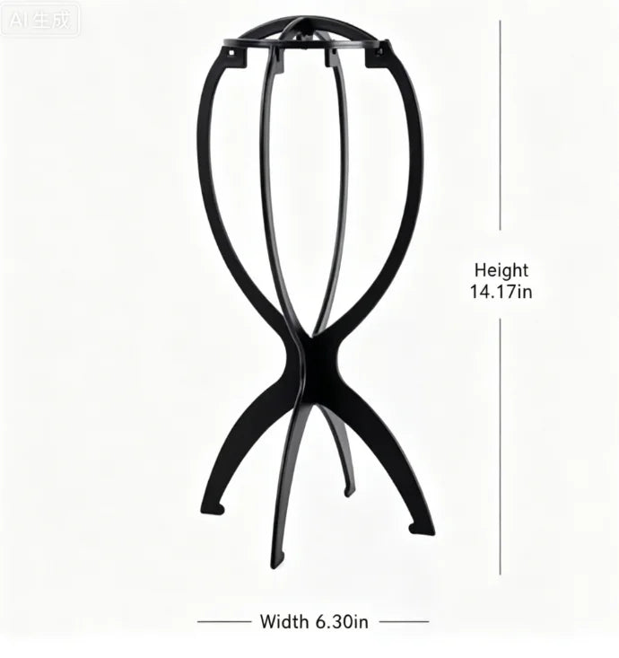 2PCS Wig Stand Collapsible Wig Holder Durable Wig Display 13.8 Inch Tool Travel Wig Stand for All Wigs