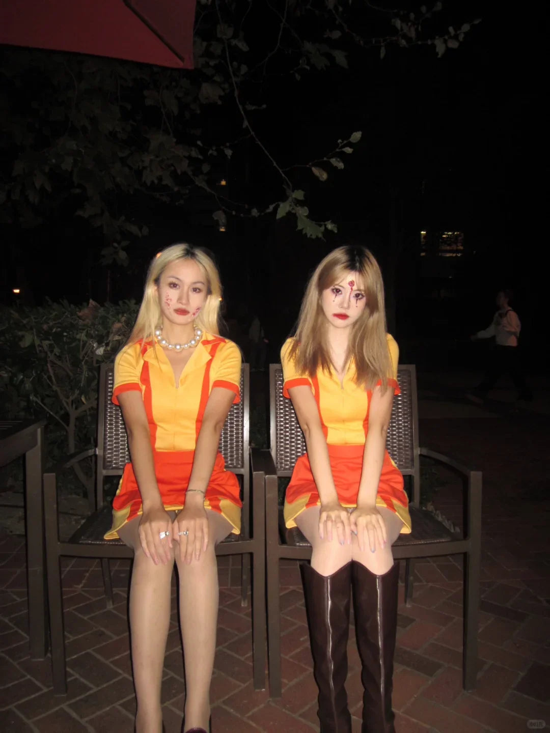 Halloween Cos Dress Women'S Dress Movie Bankruptcy Sisters Cosplay Bar Work Dress Dress Girls Makeup Set Surprise Gift