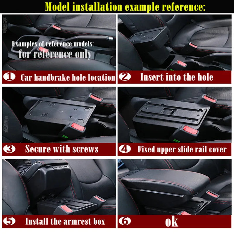 For Fiat 500 Armrest Box For FIAT 500 Car Armrest 2000-2011 Auto Storage Box Dedicated Retrofit Parts Interior Car Accessories