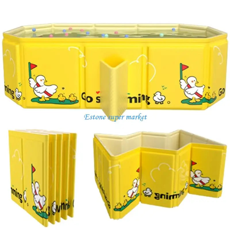 090B Foldable Baby Bathtub For Safe Bathing Easy Storage Portable Infant Bath Tub PVC Space Saver Baby Tubs for Kids