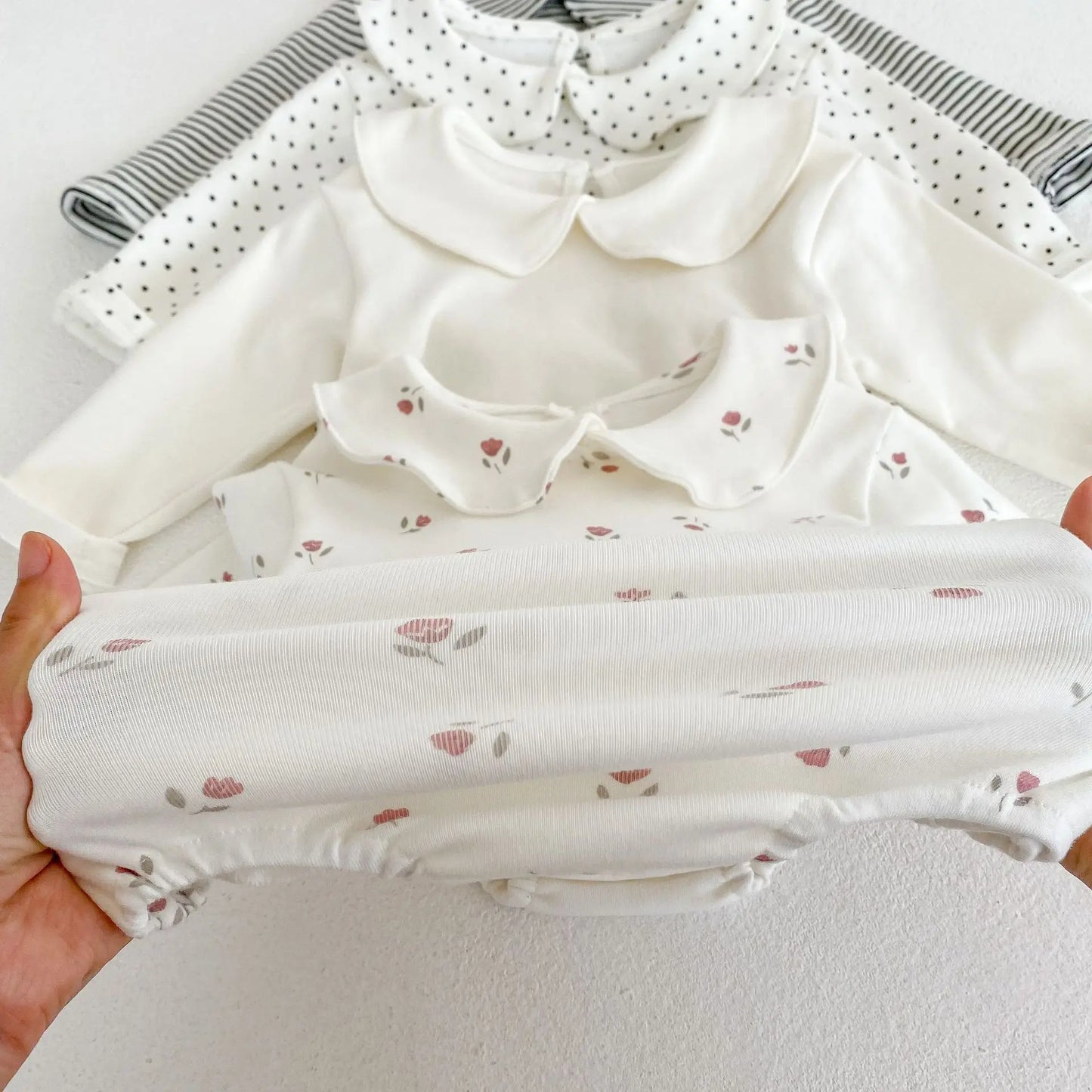Insautumn baby baby collar bottoming romper clothes baby children Long Sleeve romper cotton fabric is soft and comfortable