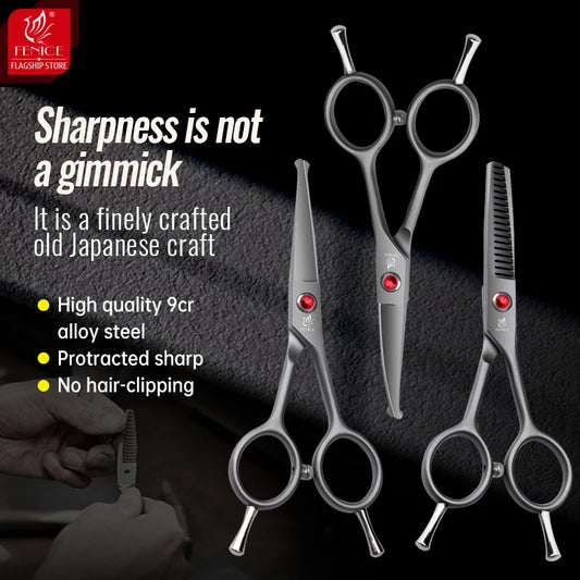 Fenice 4.5 Safety Round Tip Pet Dog Cat Grooming Cutting Scissors Dogs Hair Cutting Shear for Eyes/Face/Foot/Nose