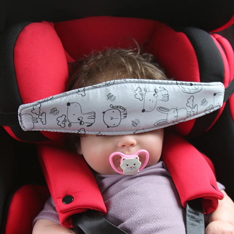 Adjustable Baby Car Seat Head Support Stroller Fastening Belt – Sleep Positioner Pillow for Playpen, Safety for Infant Boy Girl