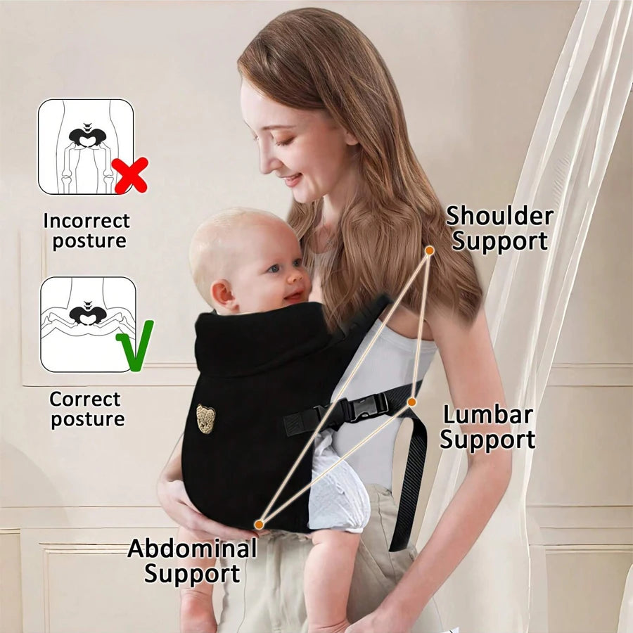 1Pc Ergonomic Multifunctional Baby Carrier - 4-in-1 Portable Baby Travel Gear, with Adjustable and Comfortable Front and Back Straps, the Perfect Gift for Baby's Welcome Party, Halloween, Christmas, and New Year