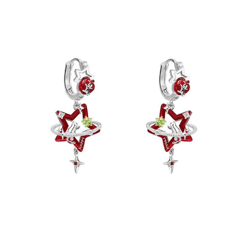MASW Original Design Luxury Temperament Star Dangle Earrings For Women Female Gifts Fashion Jewelry Ear Accessories 2025 New