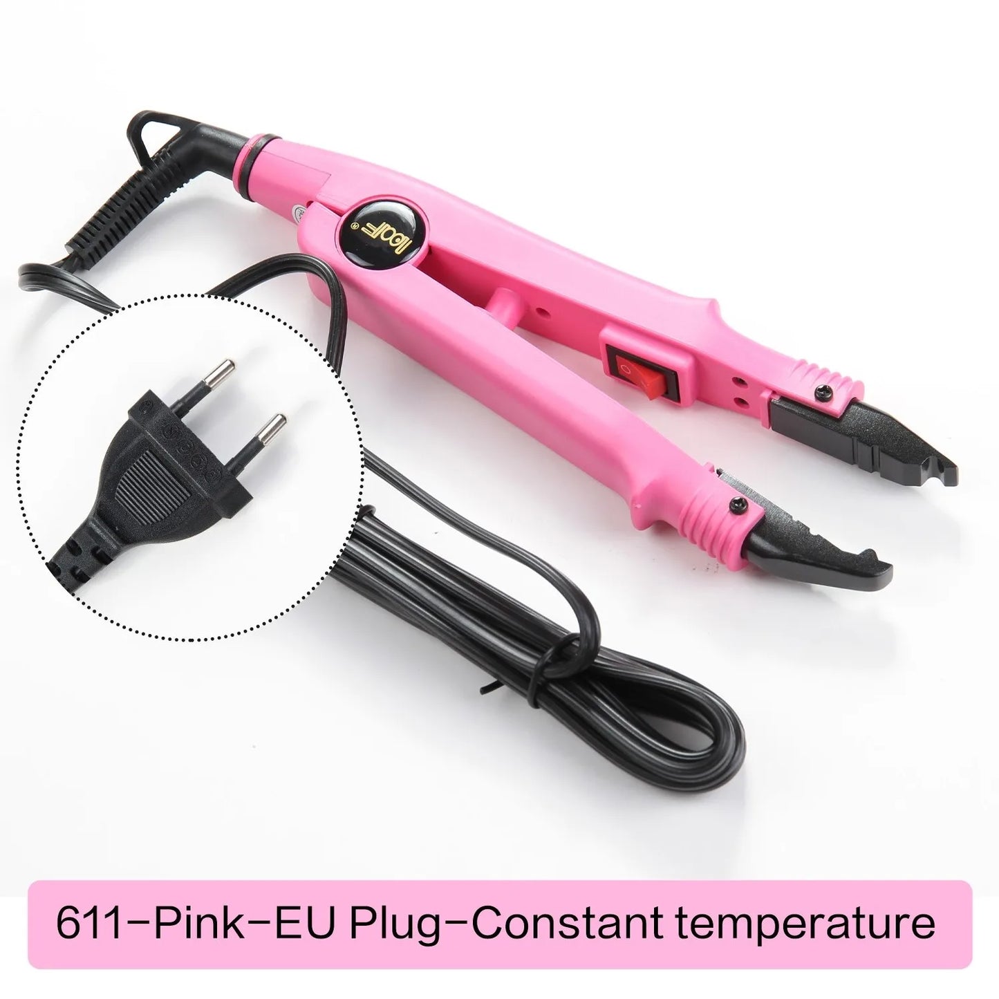 Loof Hair Extension Iron Professional Hair Styler Salon Model-Flash Keratin Bonding Tool Control/Constant Temperature EU/US Plug