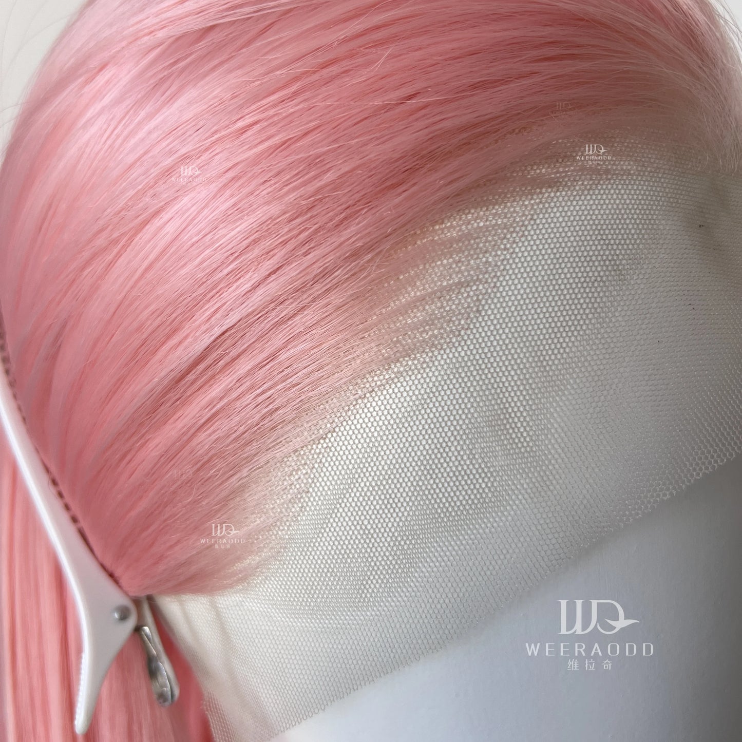 Pastel Pink Straight Synthetic Lace Wig Long Silk Straight Wig Frontal Lace Wigs for Women Cosplay Ready to Wear Light Pink Wig