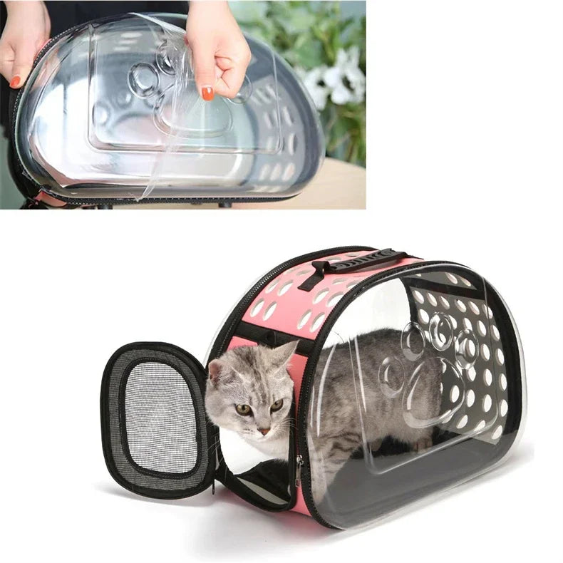 Cat Carrier Bag Outdoor Pet Shoulder bag Pet Dogs Cats Portable Breathable Collapsible Travel Cat Carrier Bag small dog