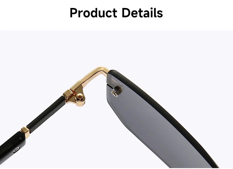 1PCS/2PCS/3PCS Rimless Sunglasses Rectangle Fashion Popular Women Men Shades Small Sun Glasses For Female Male Traveling Oculos