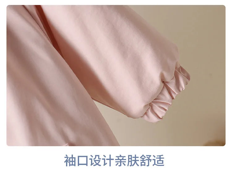 Winter Rompers Baby Girls Clothes Korean Fashion Pink Cute Hooded Bow Warm Thicker Jumpsuit Infant Costume Newborn Items B383