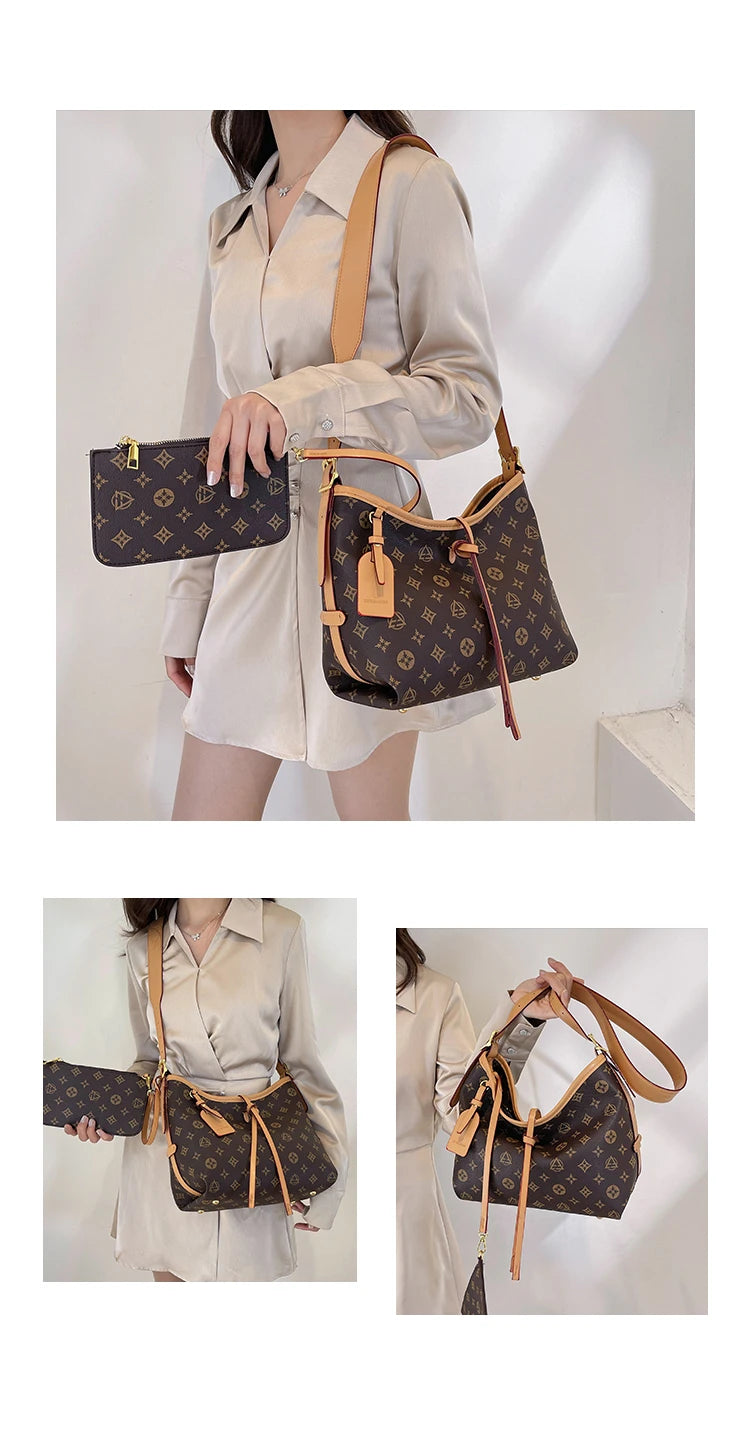 2026 lassic Luxury Leather Tote Bag For Women Designer Fashion Handbag Large Capacity Minimalist Diaper Bag