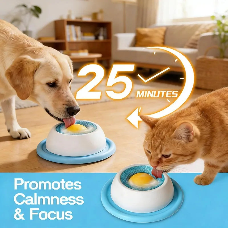 Pet Lick Feeder Bowl, Non-Slip Slow Feeder for Dogs Cats, Interactive Treat Toy for Oral Stimulation & Anxiety Relief