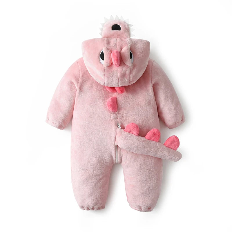 Halloween Baby Rompers Kigurumis Lovely Dinosaur Cartoon Pajamas Clothes Infant Boys Girls Baby Onesie Romper Newborn Hooded
