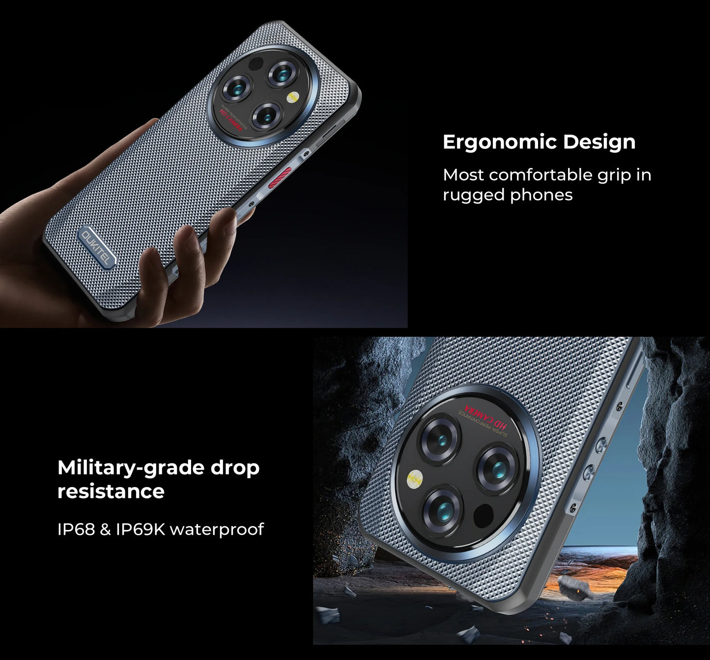 Oukitel WP35 Pro Rugged Smartphone 5G 6.6" 2.4K Display MediaTek Dimensity 6300 Mobile Phone 12GB+512GB 11000mAh 64MP Android 14