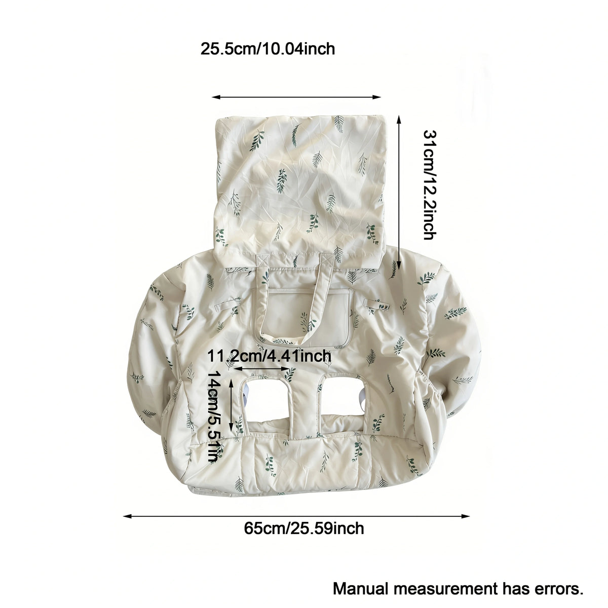 Baby Shopping Cart Cover with Toy Loop Universal Fit Soft Breathable Cart Seat Cover Washable Infant Grocery Cart Liner for Kids