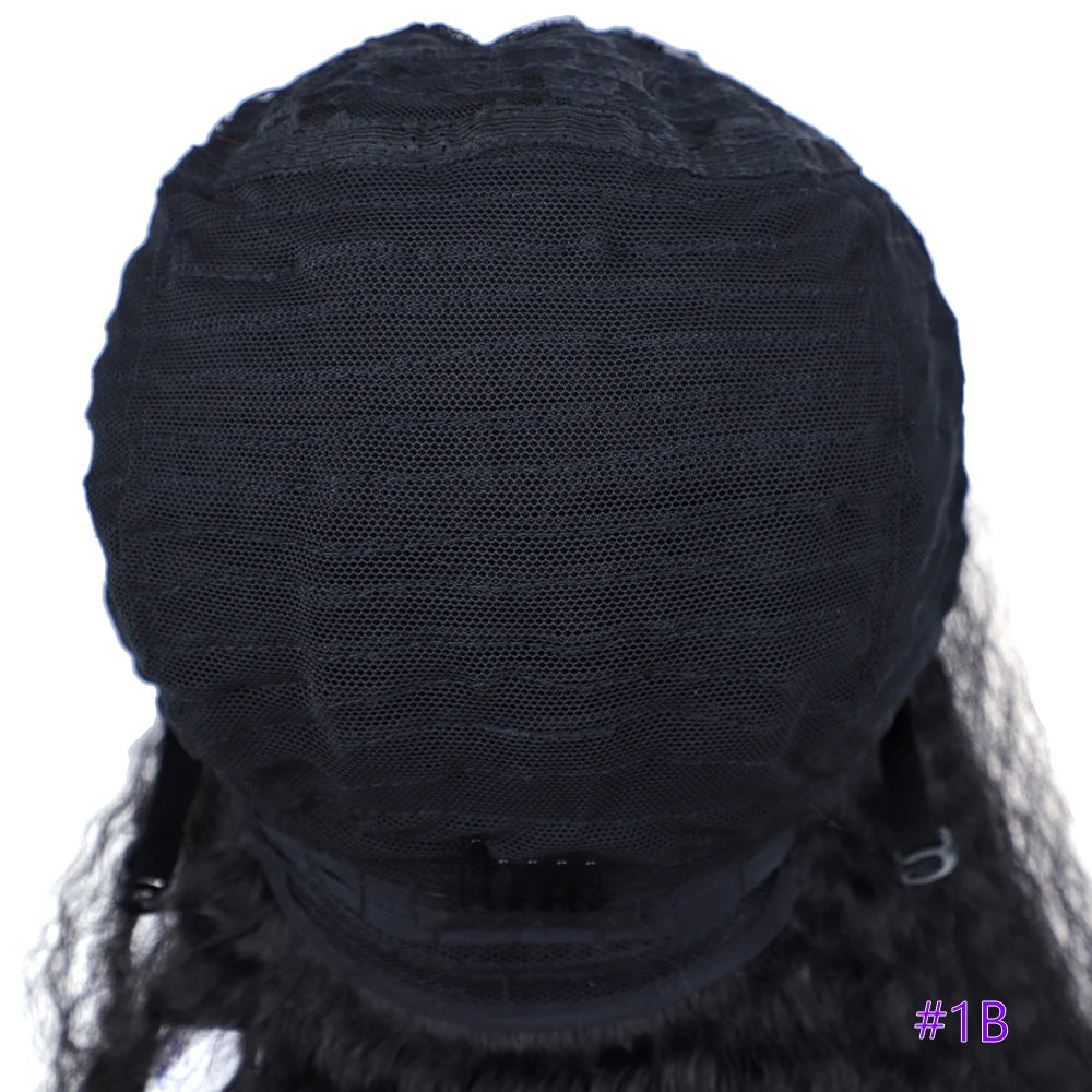 Synthetic Kinky Curly U Part Wigs Afro Kinky Synthetic Hair Wigs U Part Wigs for Women Black Kinky Curly Synthetic Puffy Hair