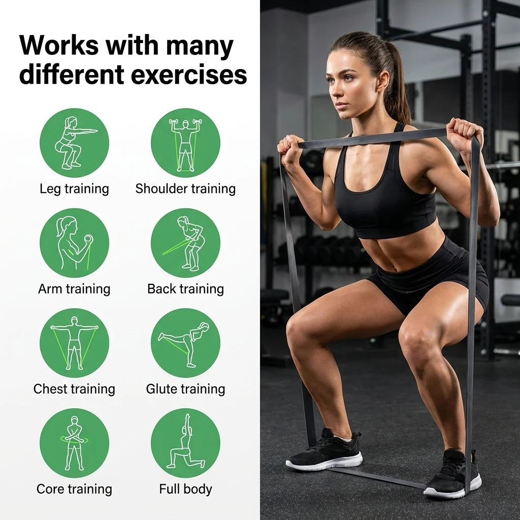 TPE Resistance Bands 6 Levels Different Strength Elastic Exercise Bands for Pull Up Assist, Yoga, Pilates, Physical Therapy, Bod