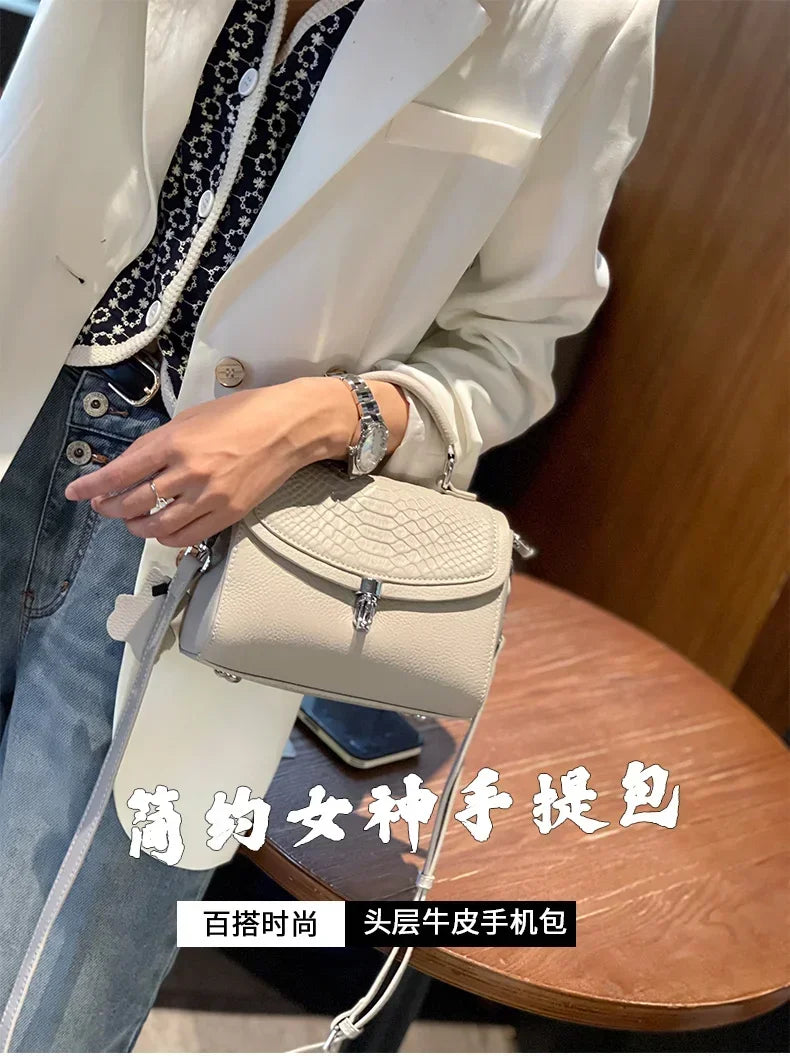 women's mini handbag Ladies' luxury crossbody bag fashionable crocodile pattern design women's genuine leather crossbody bag