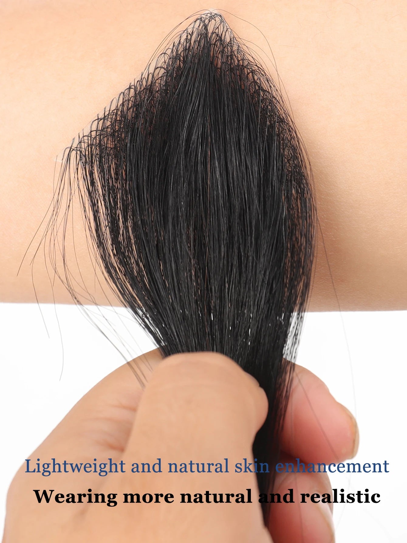 Forehead Patch 100% Human Hair Hairpiece Sideburns Toupee Invisible Seamless Ultra Thin Skin PU Men's Hairline Sideburn Patch