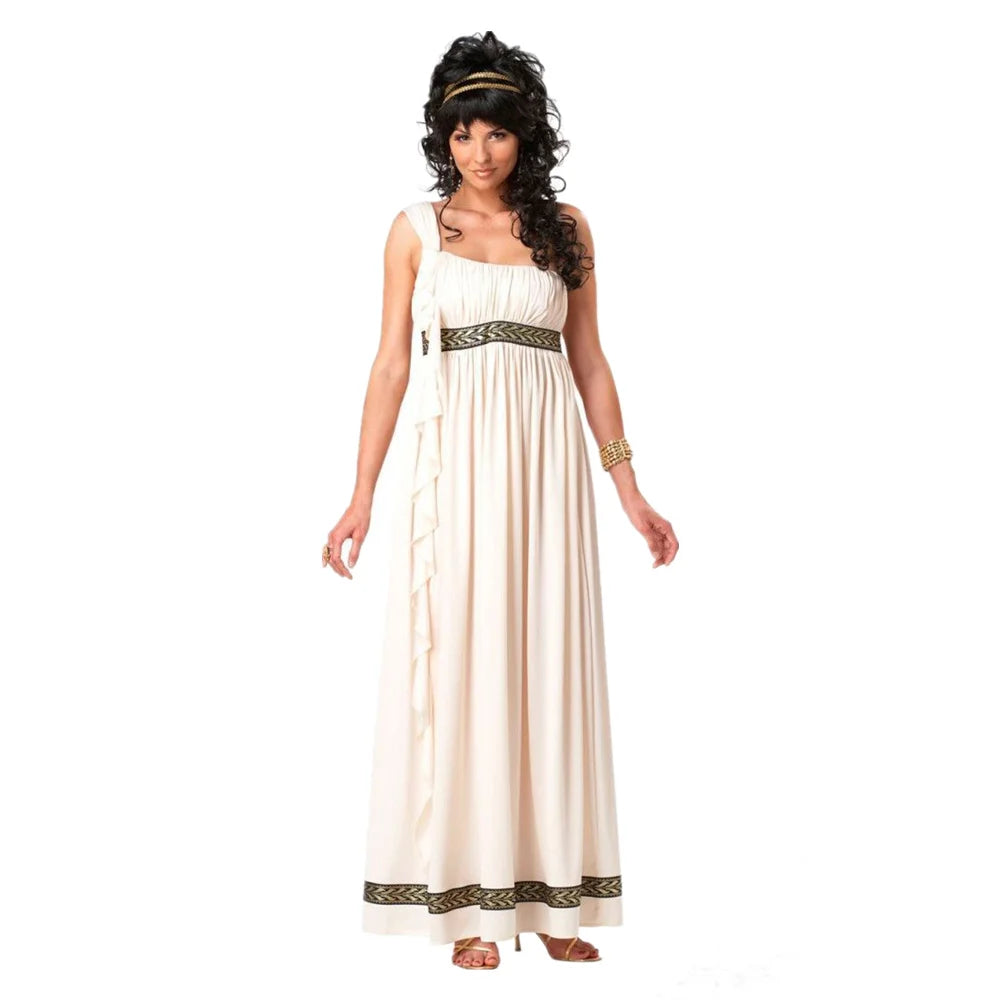 Halloween Man Women Ancient Greek Mythology Rome Toga Robe Greek Mythology God Goddess Costume Couples Fantasia Fancy Dress