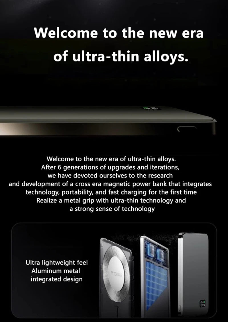 Lenovo 30000mah High-capacity Magnetic Wireless Fastcharging Powerbank Lightweight Portable For Air Travel With External Battery